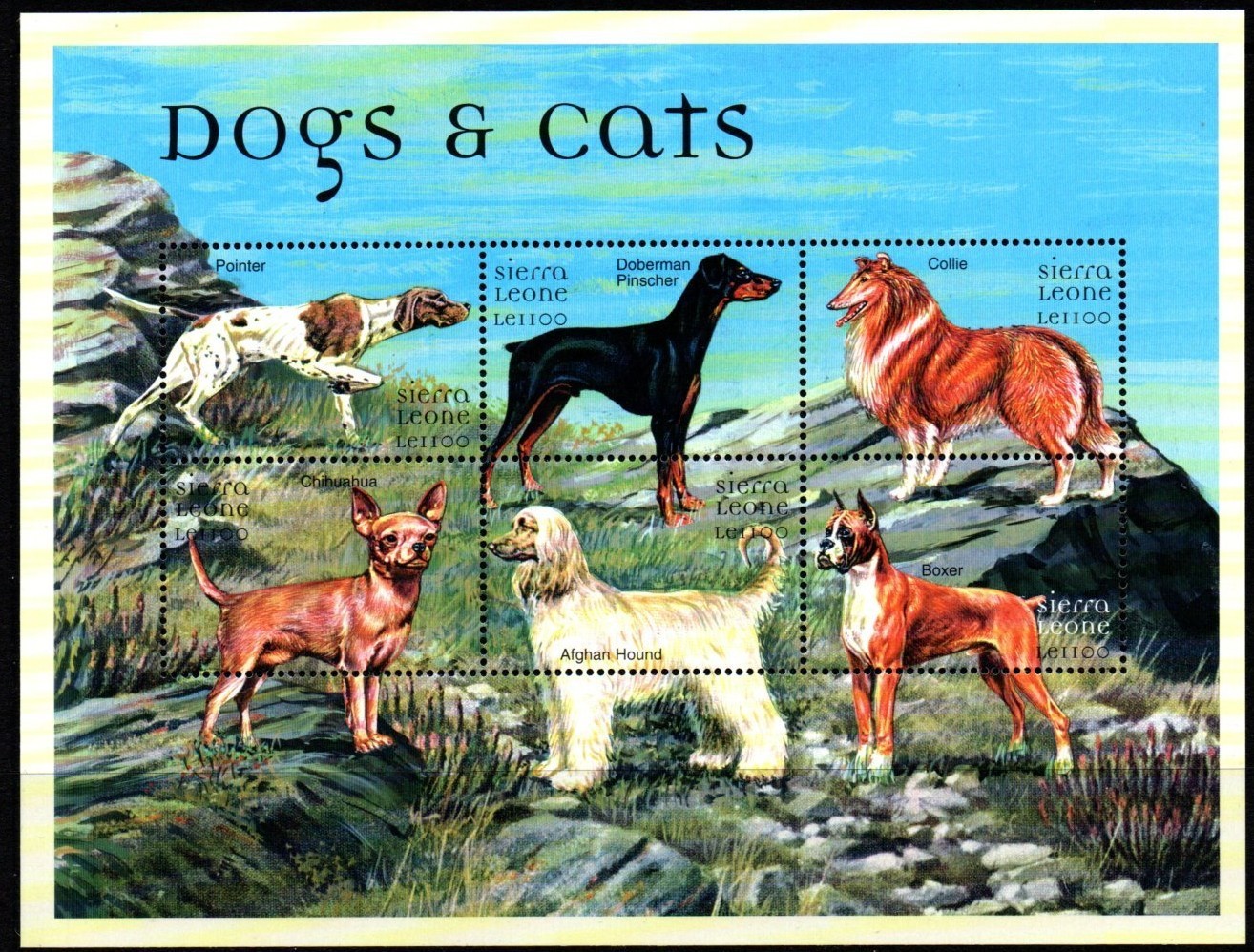 sierra-leone-sg3500a-2000-dogs-and-cats-sheetlet-mnh