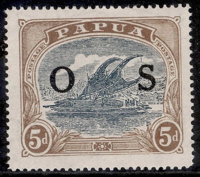 aus-papua-british-new-guinea-gv-sg-o61-5d-bluish-slate-pale-brown-lh-mint