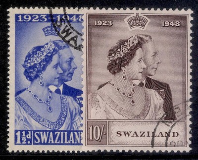 swaziland-gvi-sg46-47-1948-royal-silver-wedding-set-fine-used-cat-45