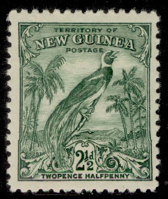 australia-new-guinea-gv-sg179a-2d-green-m-mint