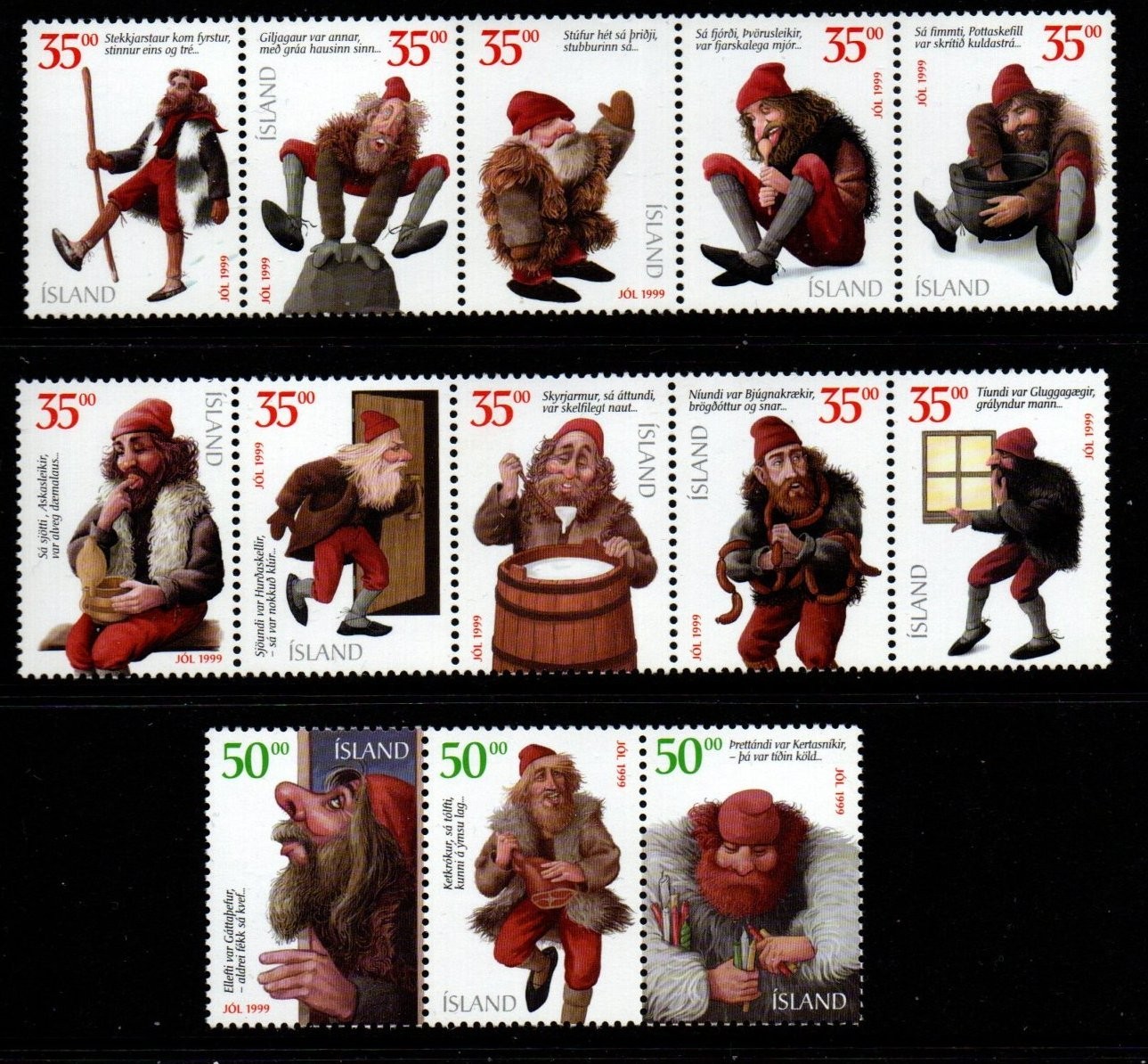iceland-sg939-51-1999-christmas-mnh