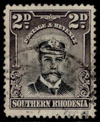 southern-rhodesia-gv-sg4-2d-black-purple-grey-fine-used