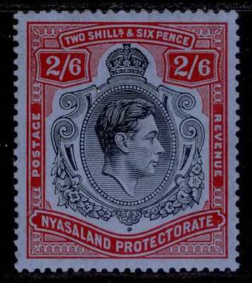 nyasaland-protectorate-gvi-sg140-2s-6d-black-red-blue-m-mint-cat-18