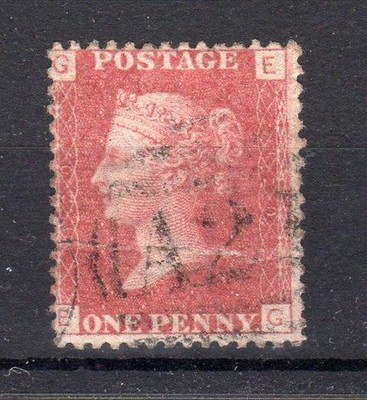 penny-red-plate-120-used-abroad-creased