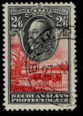 bechuanaland-gv-sg107-2s-6d-black-scarlet-very-fine-used-cat-55-cds