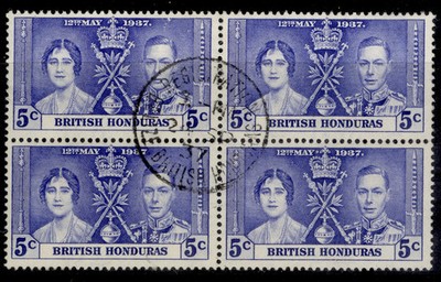 british-honduras-gv-sg149-5c-bright-blue-fine-used-block