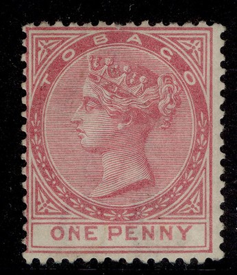 tobago-qv-sg1-1d-rose-lh-mint-cat-150-wmk-cc