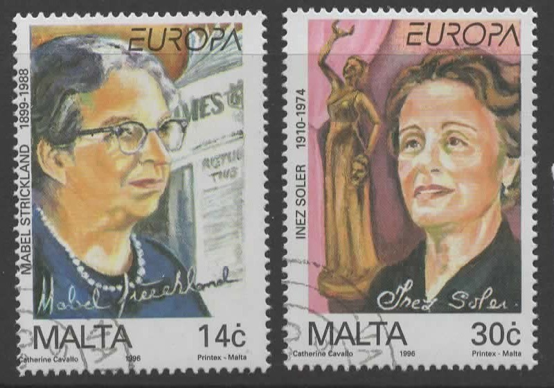 malta-sg1016-7-1996-europa-famous-women-used