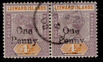 leeward-islands-edvii-sg17a-1d-on-4d-dull-mauve-orange-fine-used-cds-cat-85
