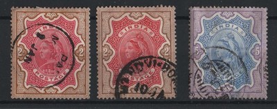 india-1895-2r-carmine-yellow-brown-2r-carmine-brown-and-5r-ultramarine
