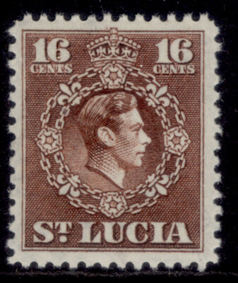 st-lucia-gvi-sg154-16c-brown-nh-mint