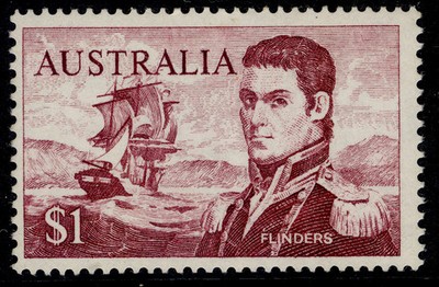 australia-qeii-sg401-1-brown-purple-nh-mint