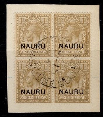 nauru-gv-sg12-1s-bistre-brown-fine-used-cat-100-block-cds-pmk
