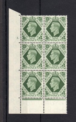 george-vi-9d-unmounted-mint-cylinder-5-block-perf-e-p-cat-80