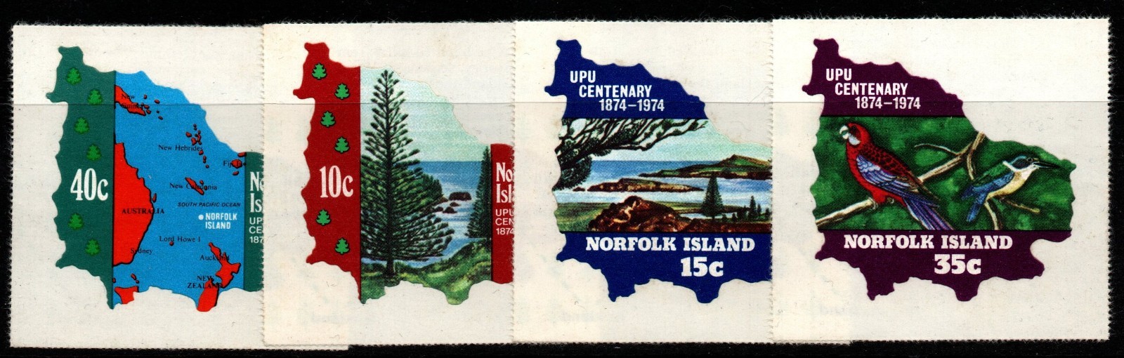norfolk-island-sg158-61-1974-centenary-of-the-upu-mnh