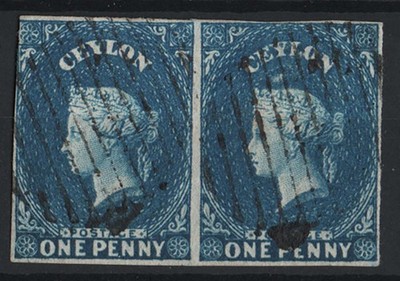 ceylon-1857-1d-deep-blue-vfu-imperf-pair-4-margins-ex-touched-top-left-crnr