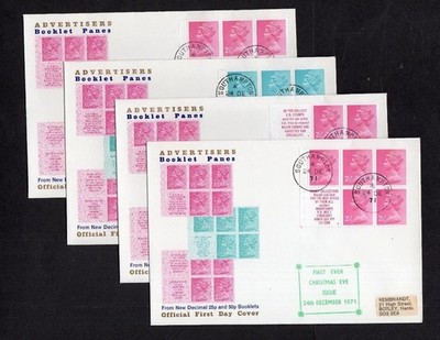 24-december-1971-set-of-4x-booklet-panes-first-day-covers-cat-95