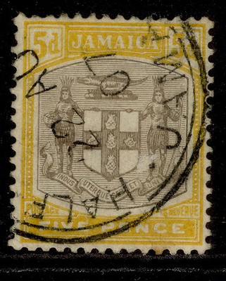 jamaica-edvii-sg43-5d-grey-orange-yellow-fine-used-cat-80-cds