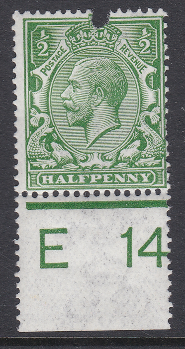 n14-6-bright-green-e14-perf-watermark-type-ii-royal-cypher-control-m-m-damaged