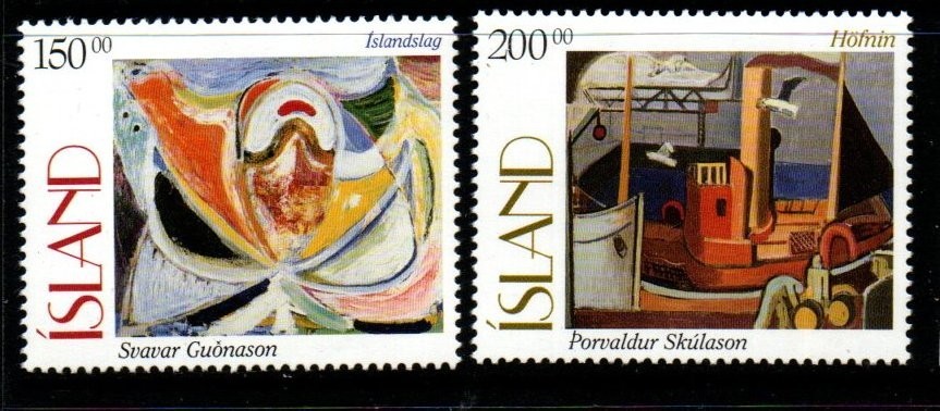 iceland-sg877-8-1997-paintings-mnh