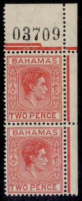 bahamas-gvi-sg152b-2d-scarlet-nh-mint-marginal-pair