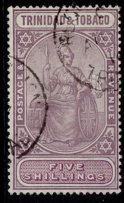 trinidad-tobago-gv-sg155b-5s-lilac-mauve-fine-used-cat-170