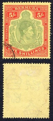 bermuda-sg118e-5-green-and-red-pale-yellow-perf-13-cds-cat-20-pounds