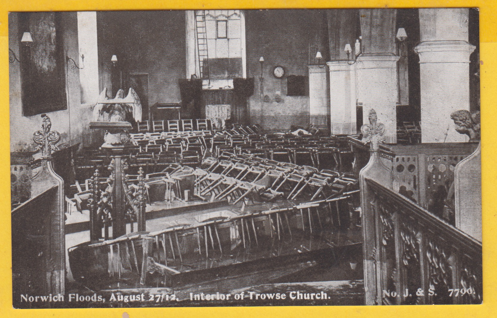 postcard-norfolk-floods-august-2712-interior-of-trowse-church