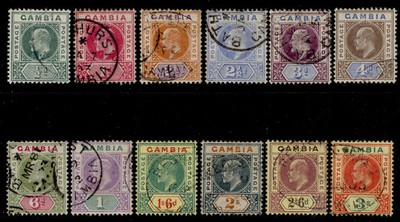 gambia-edvii-sg45-56-1902-05-complete-set-fine-used-cat-400-cds-pmks