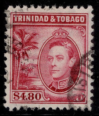 trinidad-tobago-gvi-sg256-4-80-rose-carmine-fine-used-cat-60