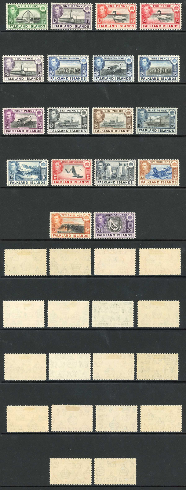 falkland-island-sg146-63-kgvi-set-of-18-fine-m-mint
