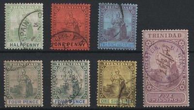 trinidad-1901-d-5s-set-of-6-vfu-4d-chalky-sg127-32