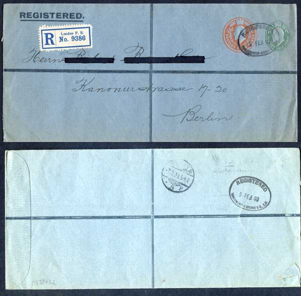 esc681-kevii-1-2d-yellow-green-and-4d-stamped-to-order-registered-envelope-used