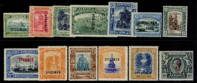 jamaica-gv-sg94s-106s-1921-29-complete-set-m-mint-cat-300-specimen
