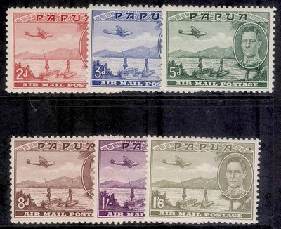 aus-papua-british-new-guinea-gvi-sg163-168-1939-air-set-m-mint-cat-85