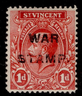 st-vincent-gv-sg122-1d-red-m-mint-cat-14