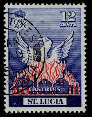 st-lucia-gvi-sg166-12c-red-blue-fine-used