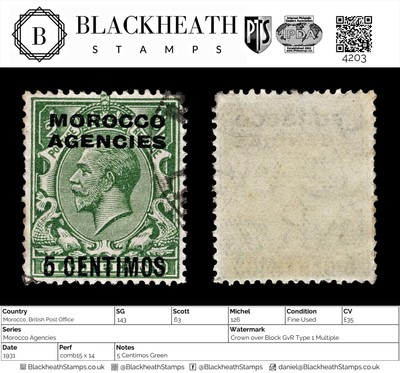 4203-morocco-british-post-office-sg143-5-centimos-green-1931-sc-63-mi126-fine