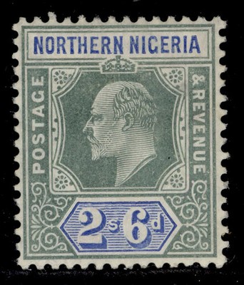 northern-nigeria-edvii-sg27a-2s-6d-green-ultramarine-m-mint-cat-55-chalky