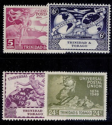 trinidad-tobago-gvi-sg261-264-1949-anniversary-of-upu-set-nh-mint