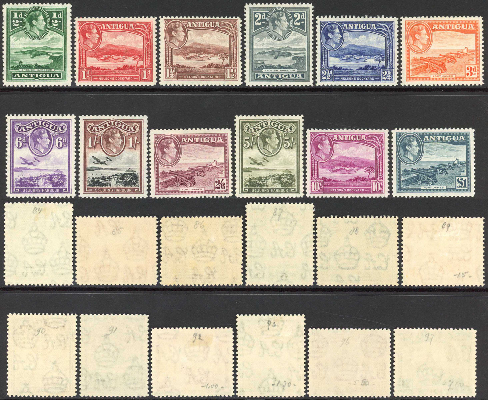 antigua-sg98-109-set-of-12-fine-m-mint