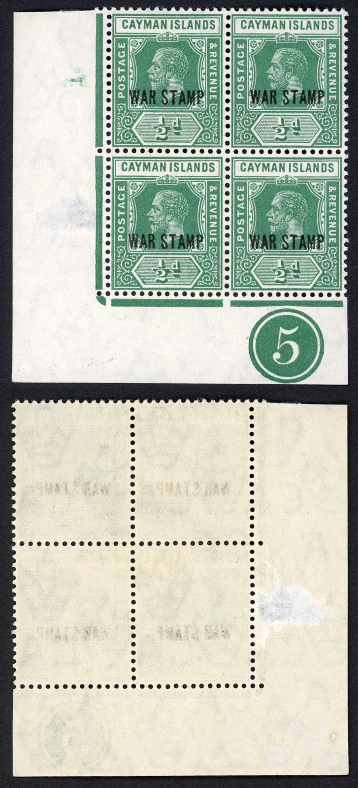 cayman-is-sg57-1-2d-opt-war-tax-thin-in-the-left-margin-m-m