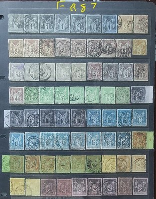 france-1877-pax-mercur-type-ii-u-n-set-col-vars-ex-3c-5f-used-fr87