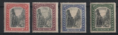 bahamas-1930-1d-3s-script-wmk-set-of-4-vf-mint-sg126-130-c75
