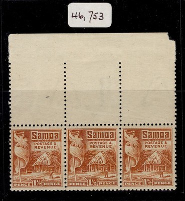 samoa-gv-sg155-var-1921-1d-horizontal-strip-with-re-entry-bpa-cert-nh-mint