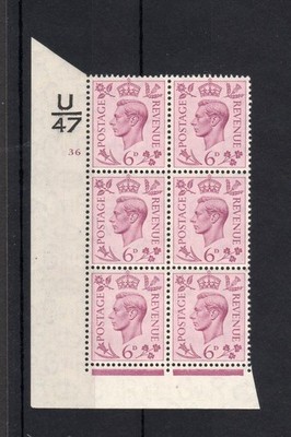 george-vi-6d-unmounted-mint-control-u47-cylinder-36-block-cat-22