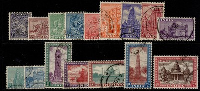 india-gvi-sg309-324-1949-52-complete-set-fine-used-cat-50
