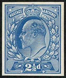 2d-sg-230-imperf-plate-proof-in-deep-bright-blue-on-thick-white-paper-f