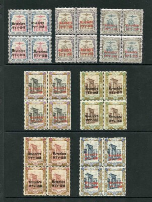 sg510-6-1918-coronation-set-of-7-in-blocks-of-four-u-m-cat-from-299-pounds
