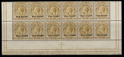 falkland-islands-gv-sg72b-1s-brown-nh-mint-cat-100-bottom-strip-x12